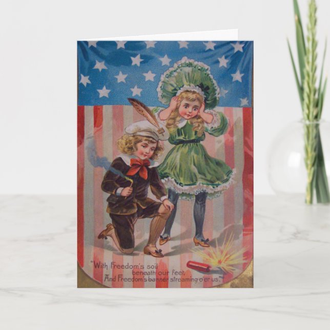 Vintage Loud Fireworks Card (Front)