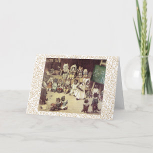Vintage Louis Wain Cat Academy Art Card