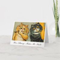 Vintage Louis Wain Cats You Always Make Me Smile