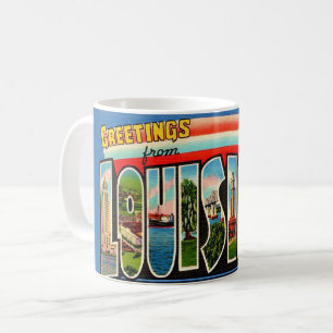 Vintage Louisiana Greetings Postcard Coffee Mug