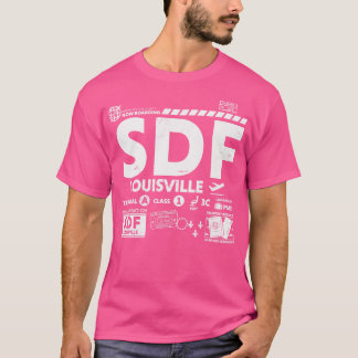 Vintage Louisville SDF Airport Code Travel Day Ret T-Shirt
