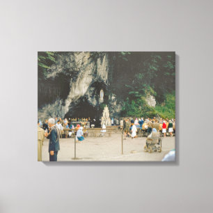 Vintage Lourdes, Grotto Canvas Print