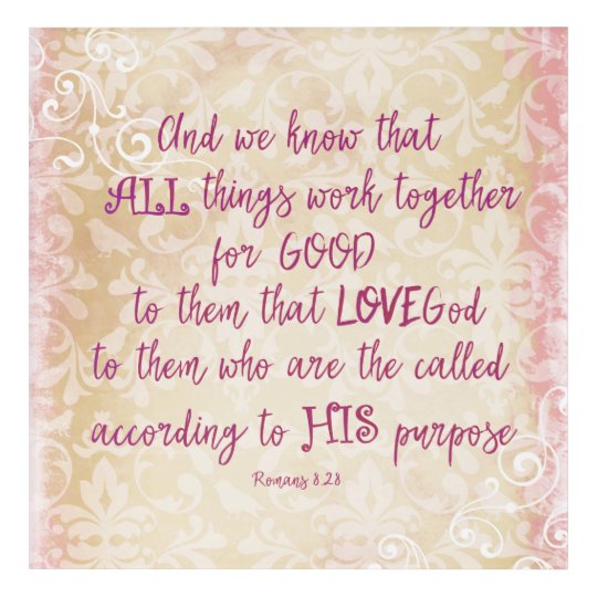 Vintage Love: All Things work together Bible Verse Acrylic Wall Art