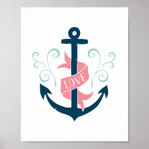 Vintage Love Anchor Poster