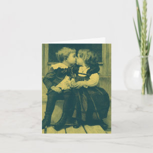 Vintage Love and Romance, Children Kiss Thank You