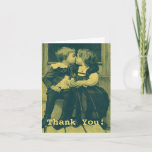 Vintage Love and Romance, Children Kiss Thank You