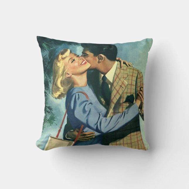 Vintage Love and Romance, Christmas Dance Cushion (Front)