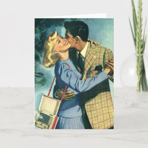Vintage Love and Romance, Christmas Dance Holiday Card