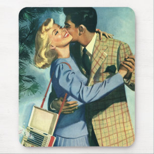 Vintage Love and Romance, Christmas Dance Mouse Mat