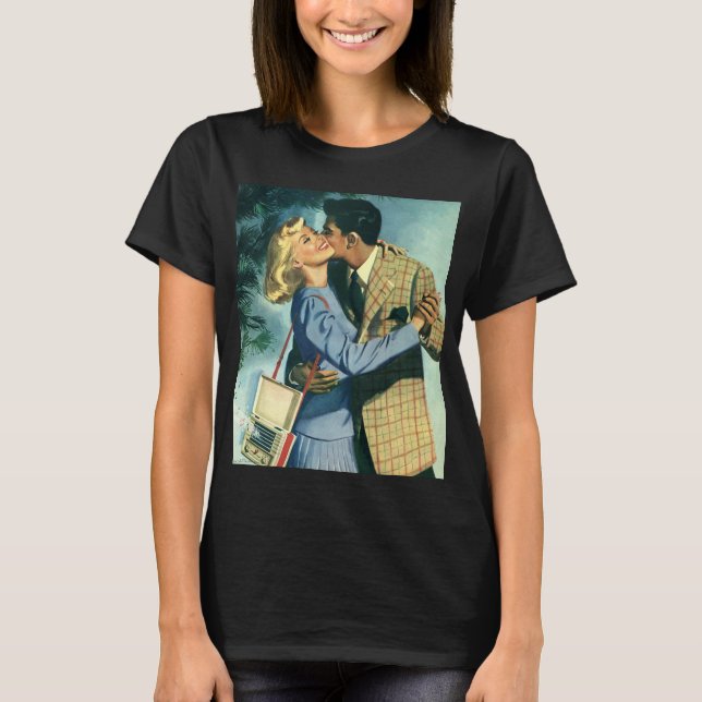 Vintage Love and Romance, Christmas Dance T-Shirt (Front)