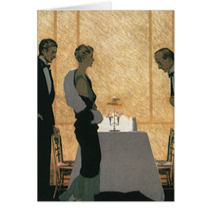 Vintage Love and Romance, Couple Elegant Dinner