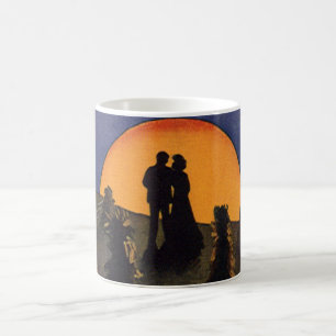 Vintage Love and Romance, Harvest Moon Kiss Coffee Mug