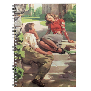 Vintage Love and Romance, High School Sweethearts Notebook