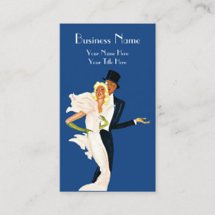 Vintage Love and Romance, Modern Wedding Couple Business Card