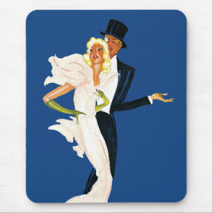 Vintage Love and Romance, Modern Wedding Couple Mouse Mat