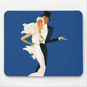 Vintage Love and Romance, Modern Wedding Couple Mouse Mat