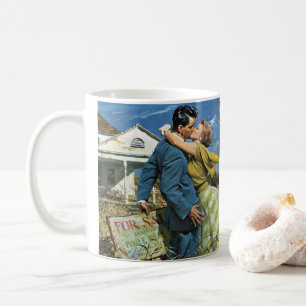 Vintage Love and Romance Newlyweds Buy First House Coffee Mug
