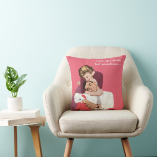 Vintage Love and Romance, Newlyweds in Pink Cushion