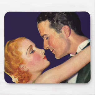 Vintage Love and Romance, Retro Hollywood Movies Mouse Mat