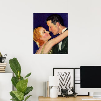 Vintage Love and Romance, Retro Hollywood Movies Poster