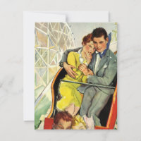 Vintage Love and Romance Roller Coaster Invitation