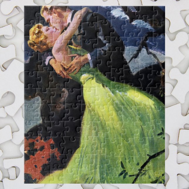 Vintage Love and Romance, Romantic Kiss Jigsaw Puzzle (Creator Uploaded)