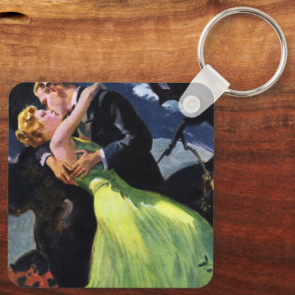 Vintage Love and Romance, Romantic Kiss Key Ring