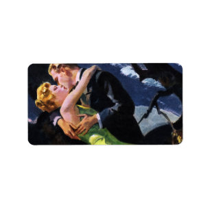 Vintage Love and Romance, Romantic Kiss Label