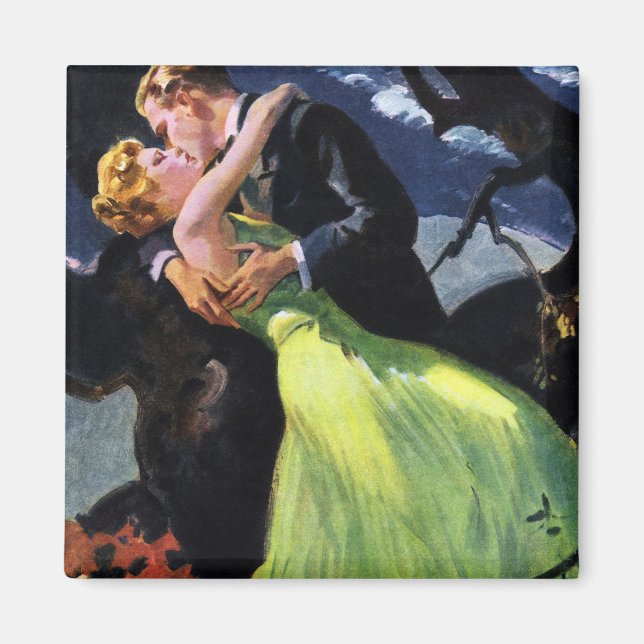 Vintage Love and Romance, Romantic Kiss Magnet (Front)