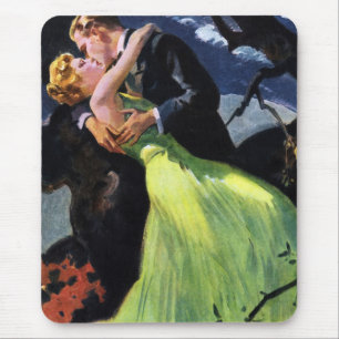 Vintage Love and Romance, Romantic Kiss Mouse Mat