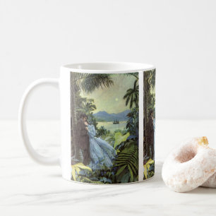 Vintage Love and Romance, Romantic Tropical View Coffee Mug