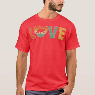 Vintage Love Bear Retro 70s 80s Heart Farm Animals T-Shirt