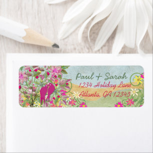 Vintage Love Birds Damask Hills