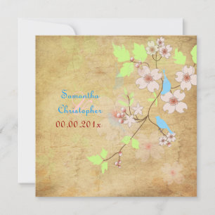 Vintage Love Birds/diy fonts, et al. Invitation