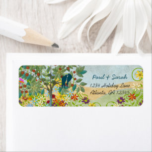 Vintage Love Birds Fruit Tree  Damask Hills