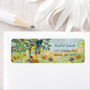 Vintage Love Birds Fruit Tree Damask Hills