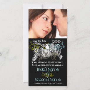 Vintage Love Birds Save the Date Your Photo