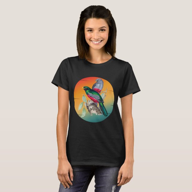 Vintage love birds  T-Shirt (Front Full)