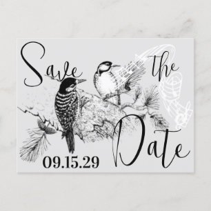 Vintage Love Birds Wedding Invitation