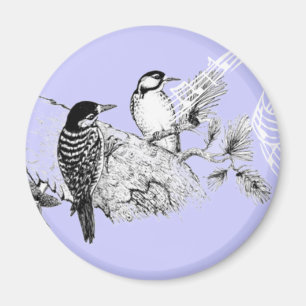 Vintage Love Birds Wedding Invitation Magnet