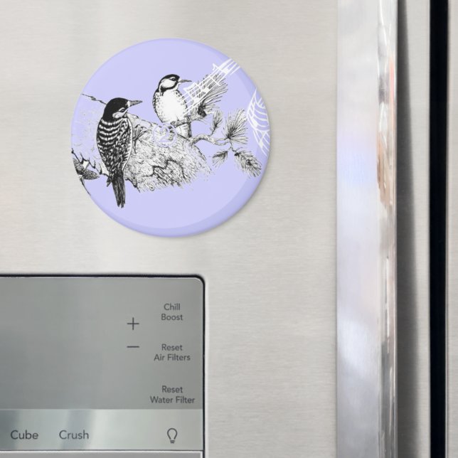 Vintage Love Birds Wedding Invitation Magnet (In Situ (Fridge))