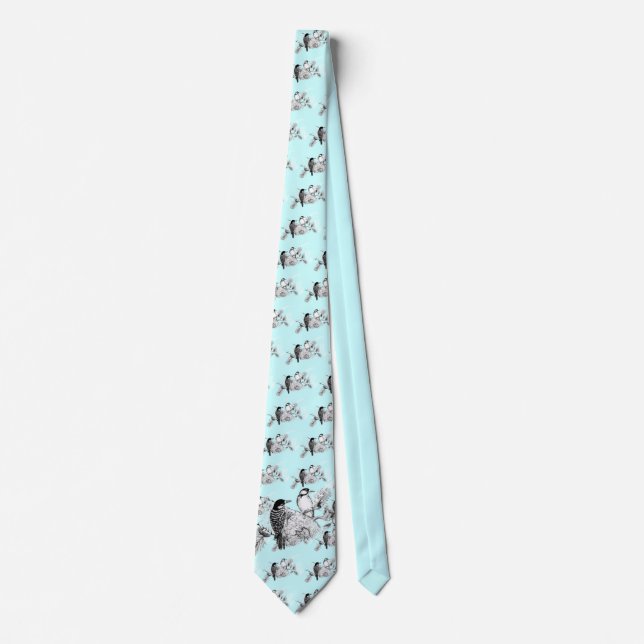 Vintage Love Birds Wedding Tie (Front)