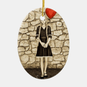 Vintage Love Ceramic Tree Decoration