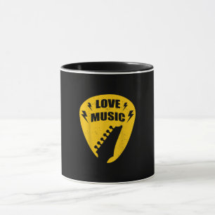 Vintage Love Guitar Music Lover Gift Mug