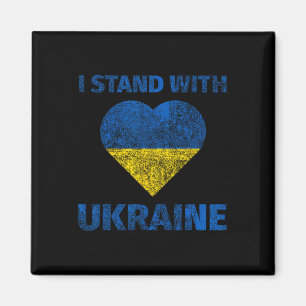 Vintage Love I Stand With Ukraine Support Ukrainia Magnet