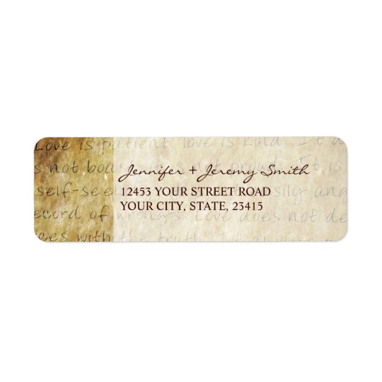Vintage Love is Patient Return Address Label