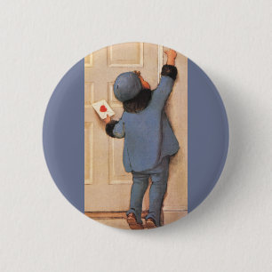 Vintage Love Letter by Jessie Willcox Smith 6 Cm Round Badge