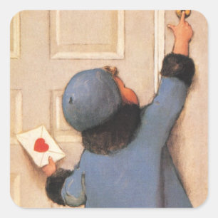 Vintage Love Letter by Jessie Willcox Smith Square Sticker