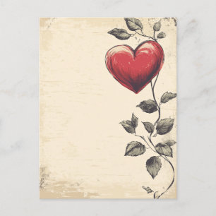 Vintage Love Letter  Postcard