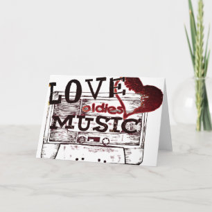 Vintage Love oldies music 2 Greeting cards
